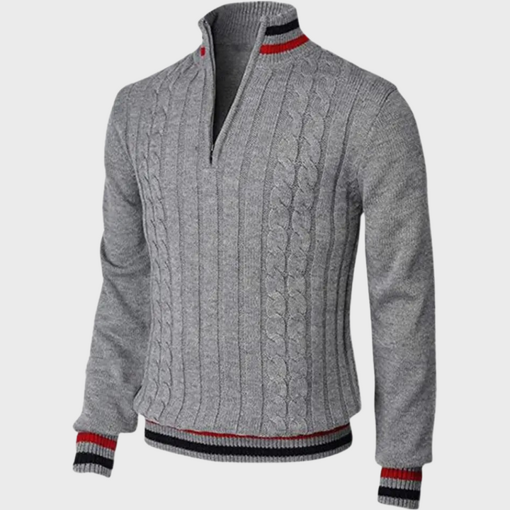 Stylowy sweter męski - Luca-Szary-S-Trend Polska