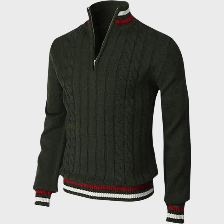 Stylowy sweter męski - Luca-Zielony-S-Trend Polska