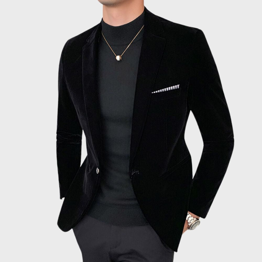 Stylowy żakiet dla mężczyzn - Hugo-Czarny-M-Trend Polska