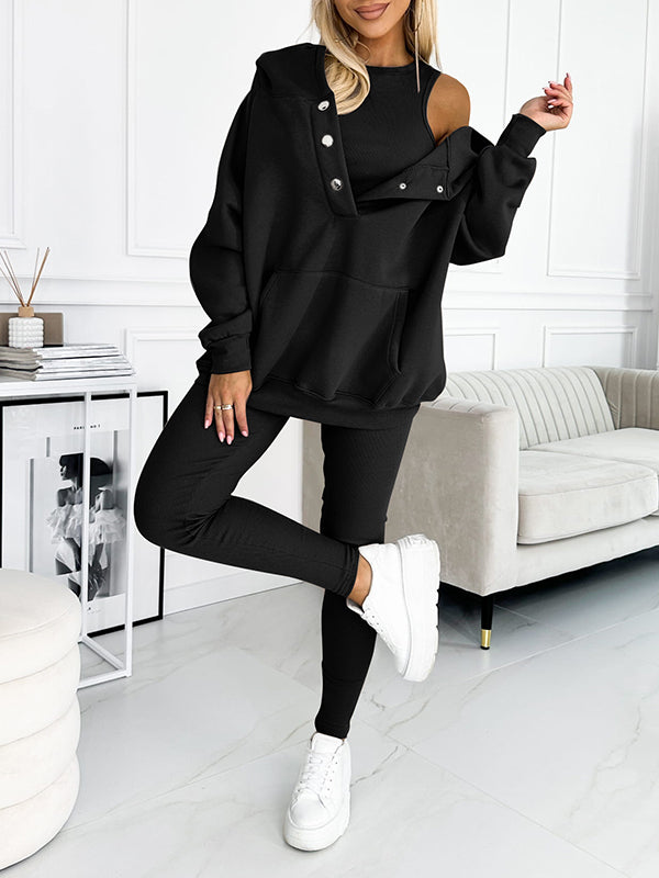 Stylowy zestaw komfortowy dla kobiet – Elvira-Czarny-S-Trend Polska