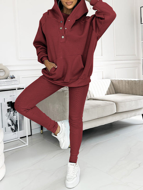 Stylowy zestaw komfortowy dla kobiet – Elvira-Czerwony-S-Trend Polska