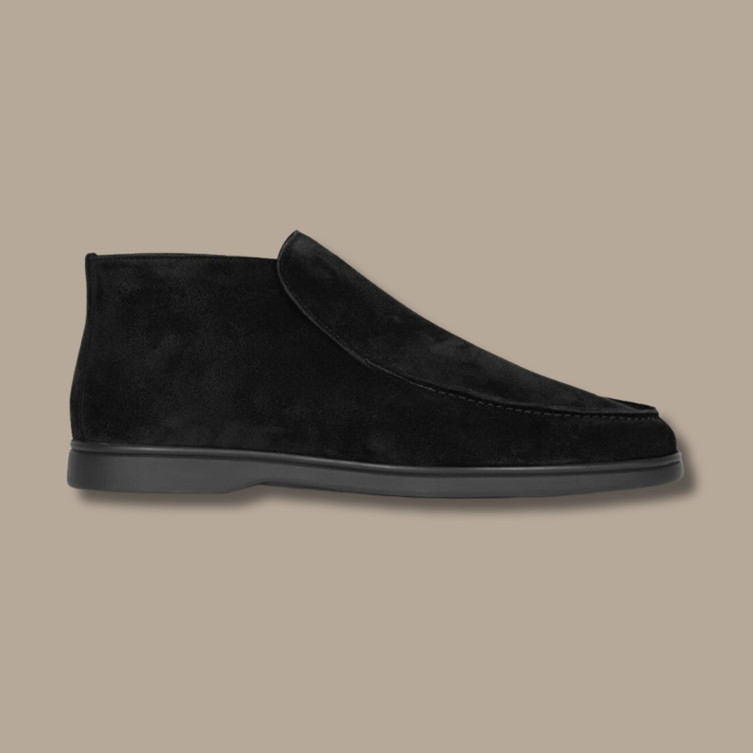 Suède Loafers - LuxeStride SpringFlair-Zamsz - Czarny-38-Trend Polska