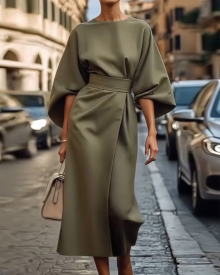 Sukienka letnia - Celestine | Absolutnie elegancki wygląd-Oliwkowy zielony-XS-Trend Polska