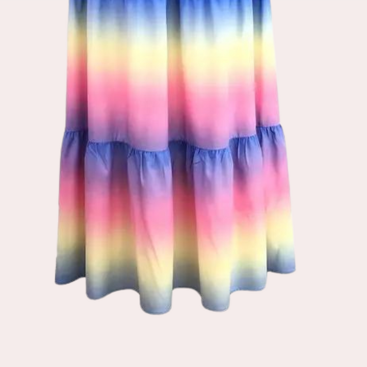 Sukienka letnia off-shoulder z warstwami – Noémie-S-Trend Polska