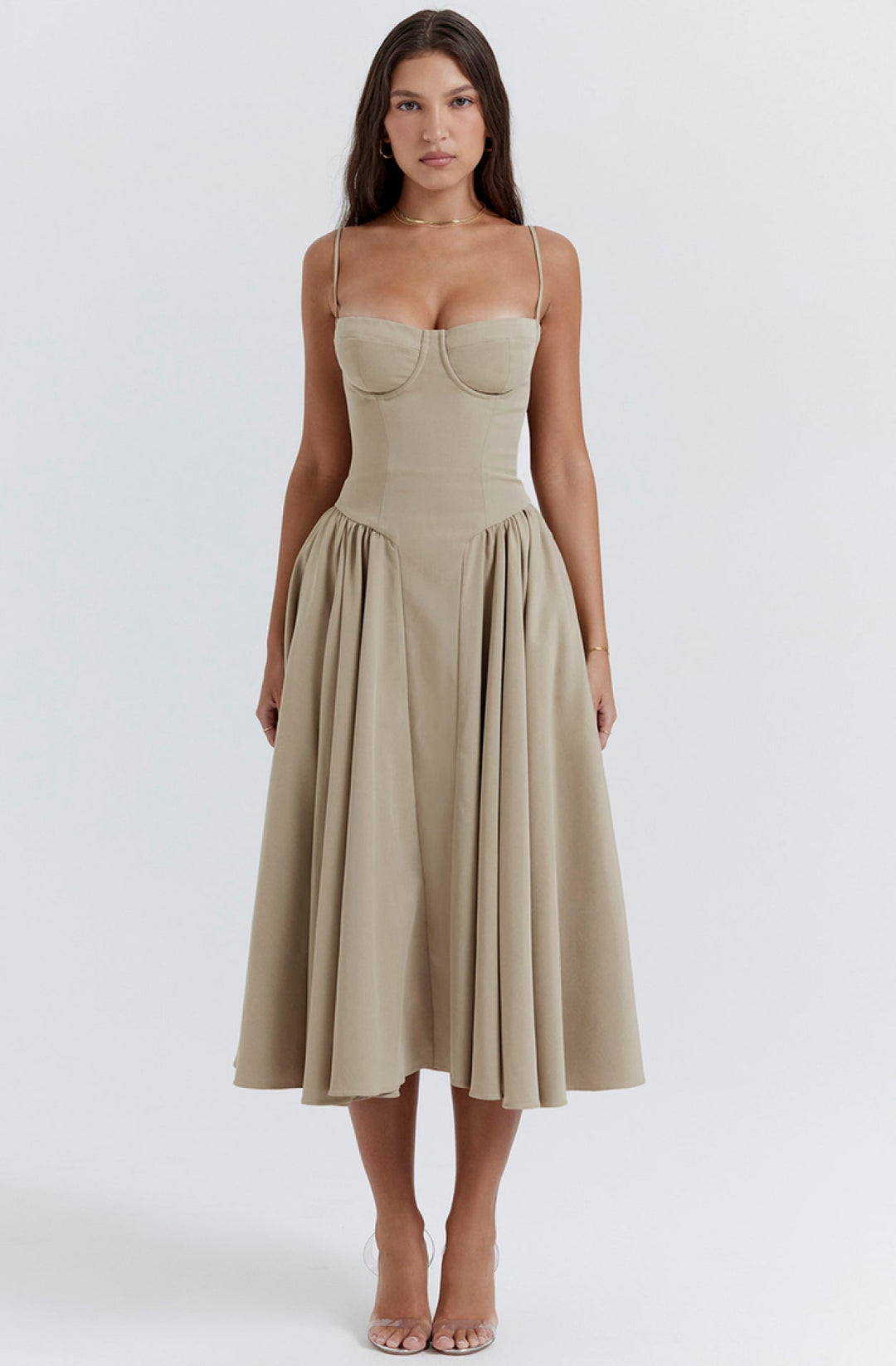 Sukienka letnia z dekoltem sweetheart – Elvira-Niebieski-S-Trend Polska