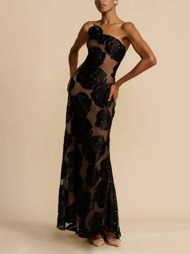 Sukienka maxi bez ramiączek z wzorem jacquard – Maila-S-Trend Polska