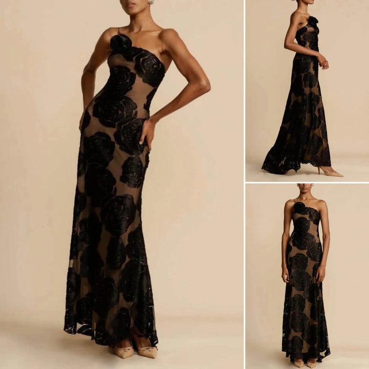 Sukienka maxi bez ramiączek z wzorem jacquard – Maila-S-Trend Polska
