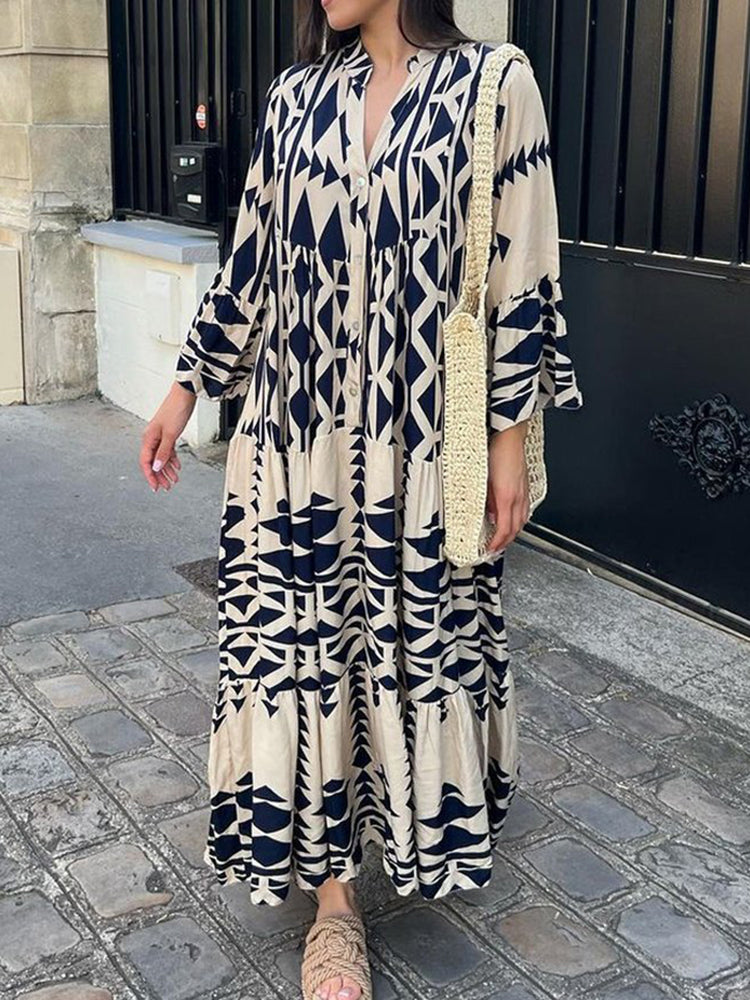 Sukienka maxi – Emilia-Niebieski-S-Trend Polska