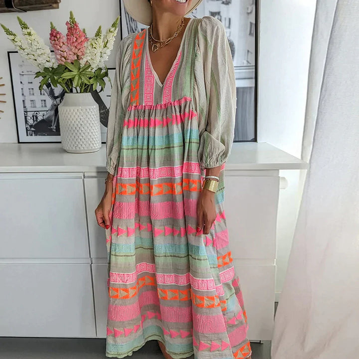 Sukienka maxi na lato z gradientem – Solenne-S-Trend Polska