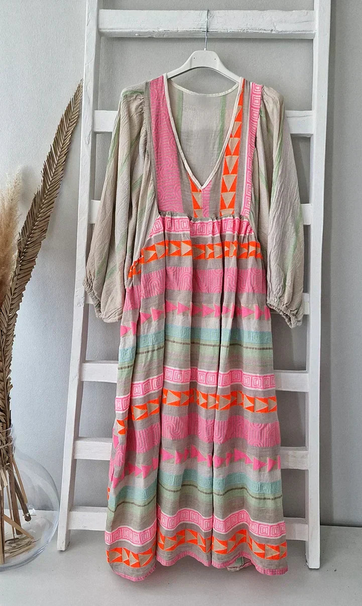 Sukienka maxi na lato z gradientem – Solenne-S-Trend Polska