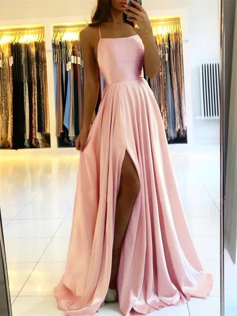 Sukienka maxi z rozcięciem po bokach – Sophie-Róża-S-Trend Polska