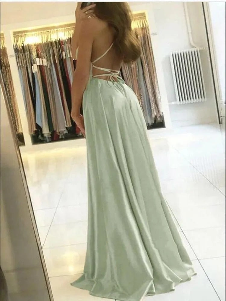 Sukienka maxi z rozcięciem po bokach – Sophie-Róża-S-Trend Polska
