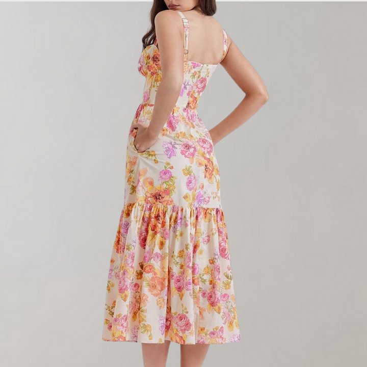 Sukienka midi w kwiaty – Mireille-XS-Trend Polska
