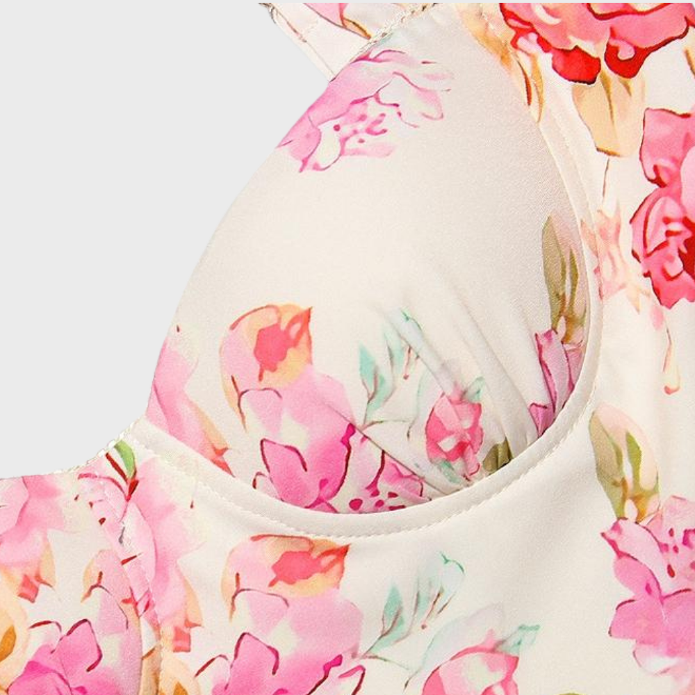 Sukienka midi w kwiaty – Mireille-XS-Trend Polska