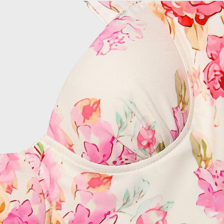 Sukienka midi w kwiaty – Mireille-XS-Trend Polska