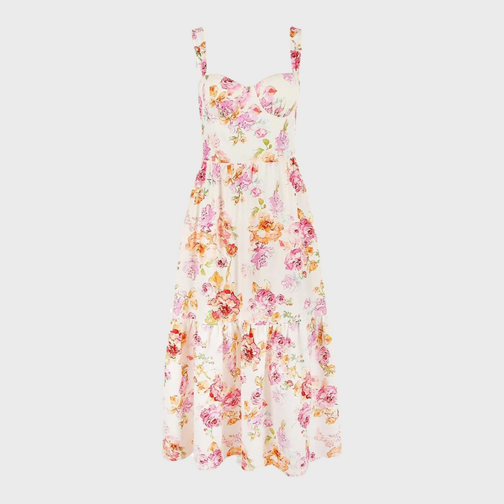 Sukienka midi w kwiaty – Mireille-XS-Trend Polska
