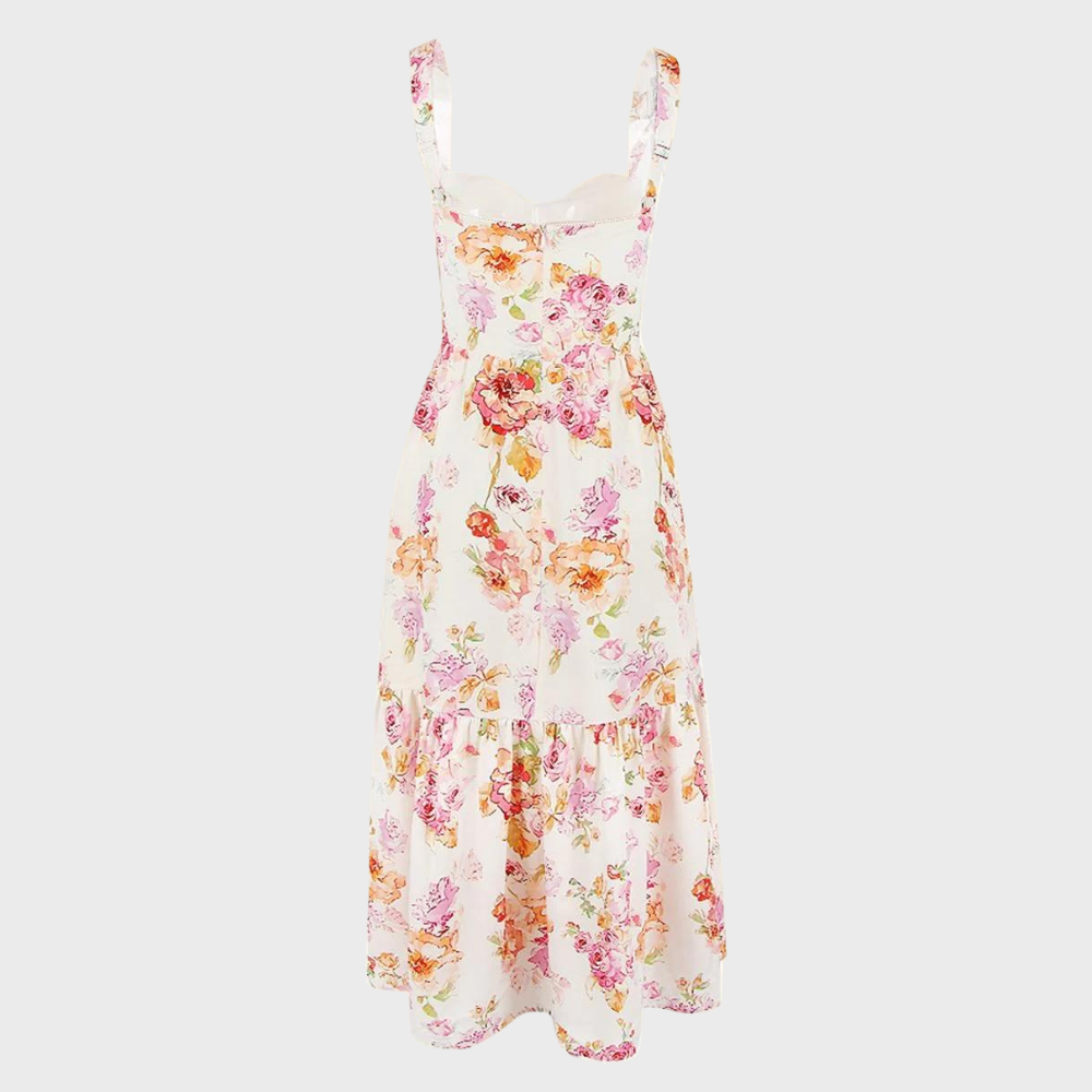 Sukienka midi w kwiaty – Mireille-XS-Trend Polska