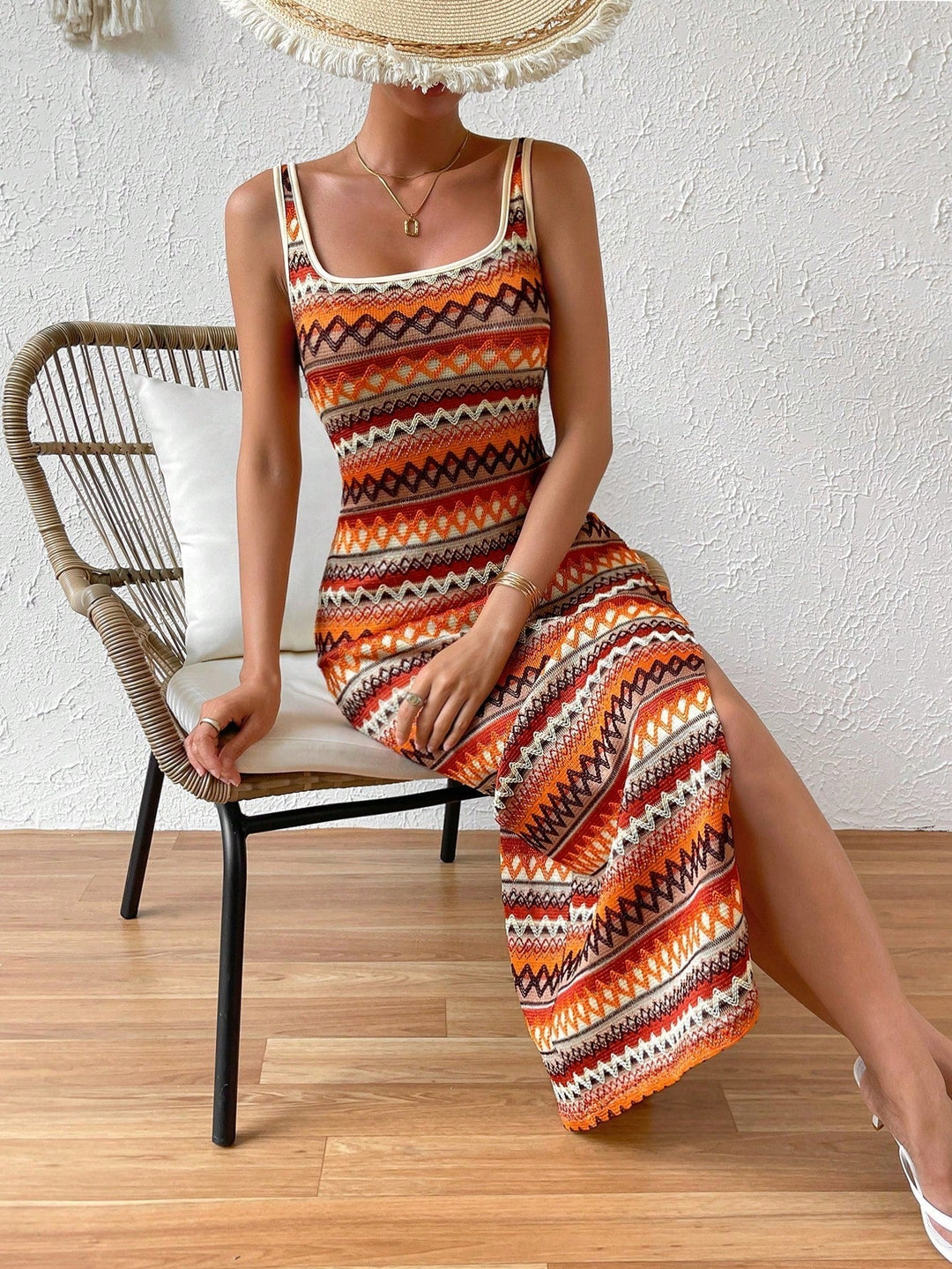 Sukienka plażowa w stylu Ibiza z boho klimatem – Solea-Wielokolorowy-XS-Trend Polska