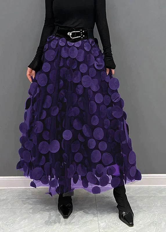 Sukienka w grochy z płynącym krojem – Fleur-Lila-S-Trend Polska