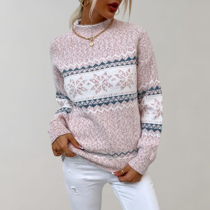 Sweter damski - Elara-Jasny róż-XS-Trend Polska