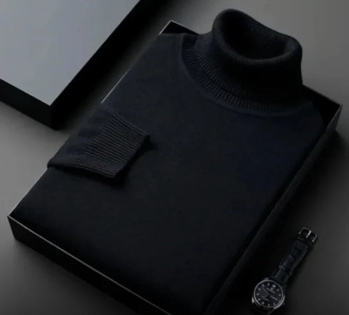 Sweter męski kaszmirowy – Silvano-Czarny-S-Trend Polska