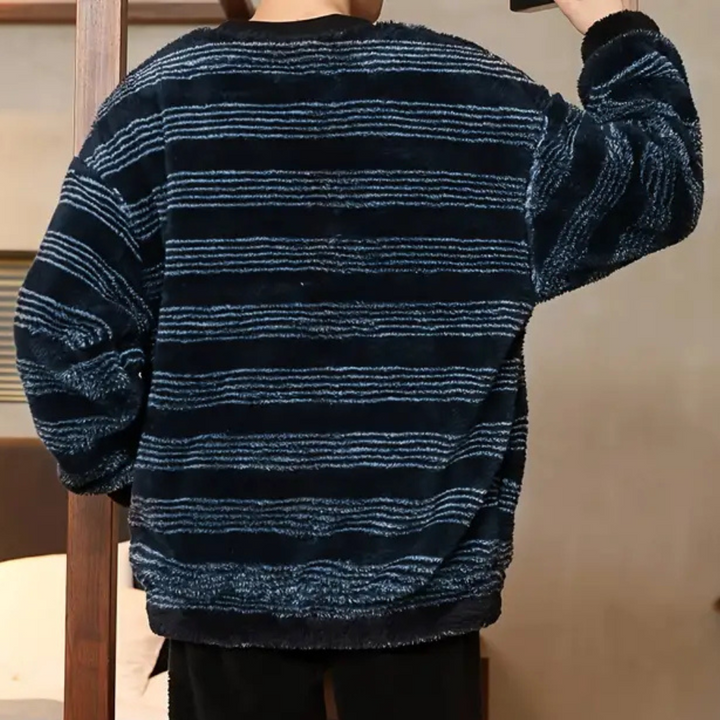 Sweter w paski dla mężczyzn z komfortowym dopasowaniem - Dorian-S-Trend Polska