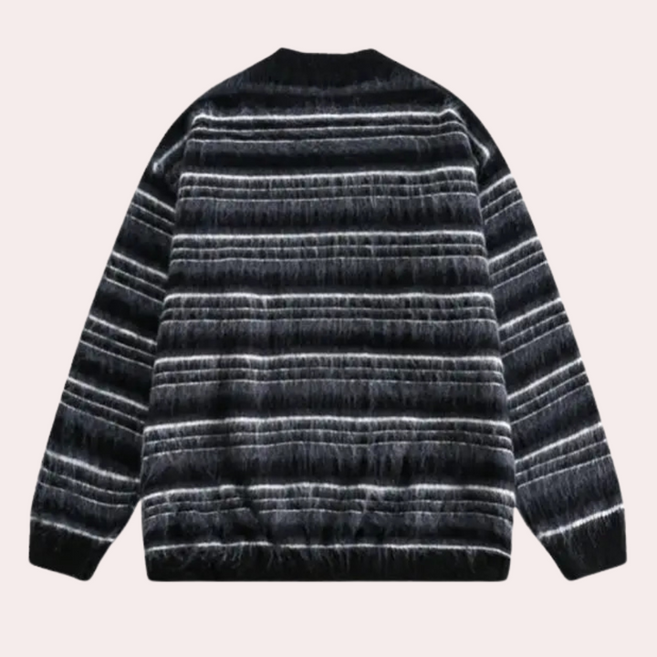 Sweter w paski dla mężczyzn z komfortowym dopasowaniem - Dorian-S-Trend Polska
