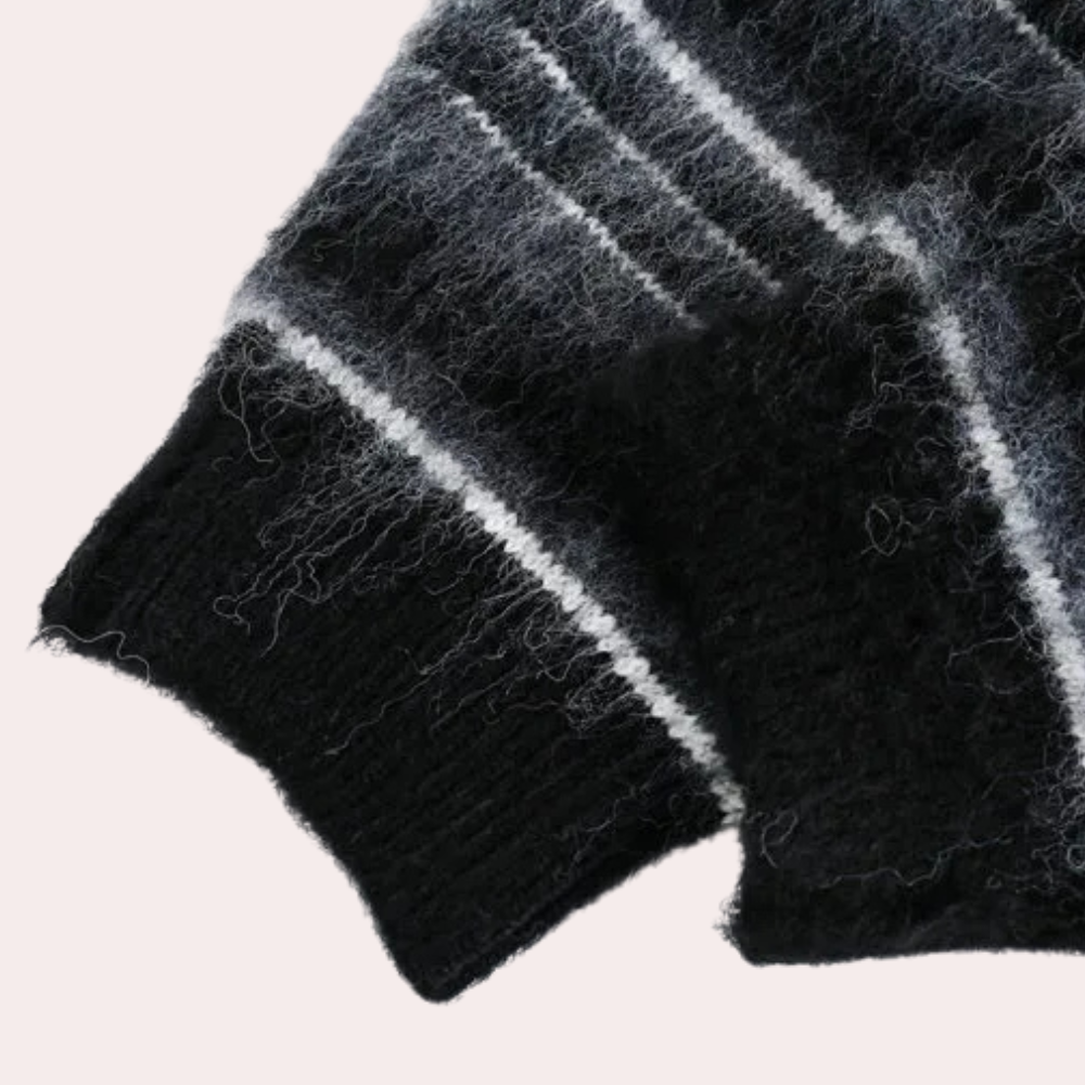 Sweter w paski dla mężczyzn z komfortowym dopasowaniem - Dorian-S-Trend Polska