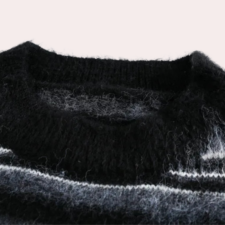 Sweter w paski dla mężczyzn z komfortowym dopasowaniem - Dorian-S-Trend Polska