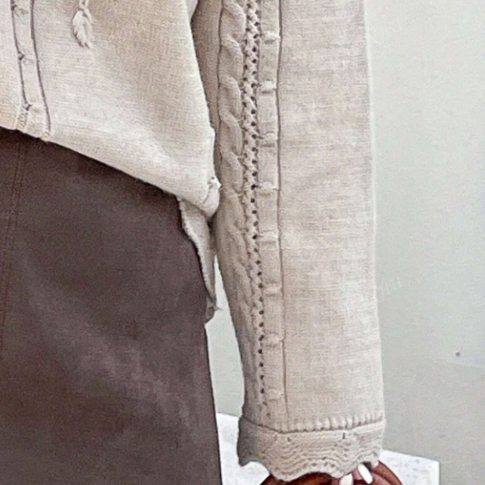 Sweter z haftem kwiatowym dla kobiet - Emma-Trend Polska
