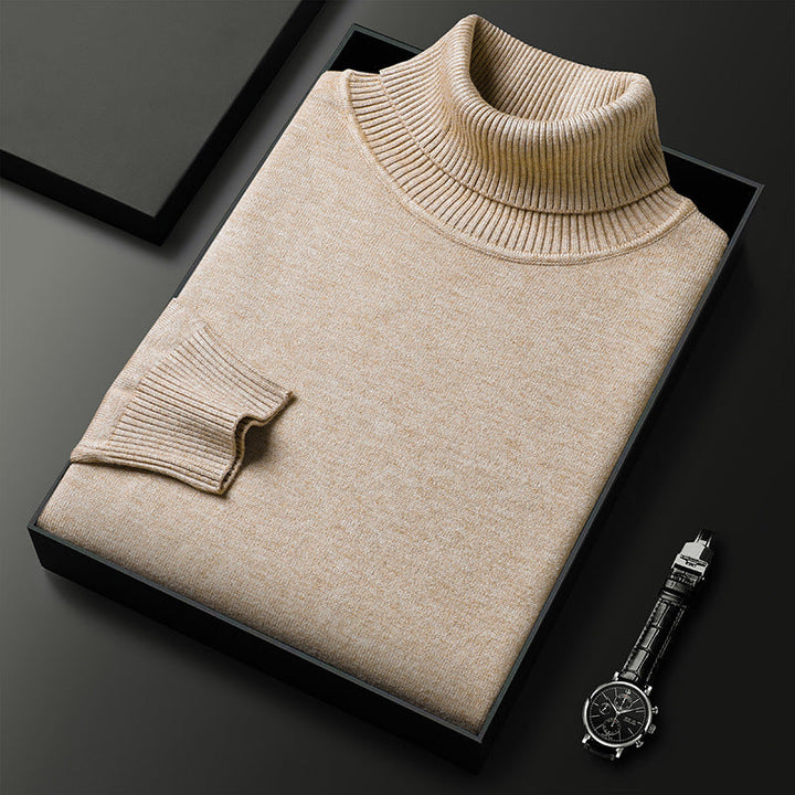 Sweter z mieszanki kaszmiru – Nordin-Beżowy-XS-Trend Polska