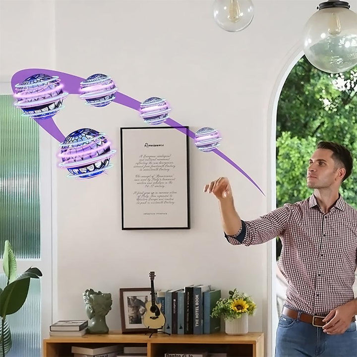 Świecąca boomerangowa piłka dla magicznej zabawy - SkyGlider-Niebieski-Trend Polska