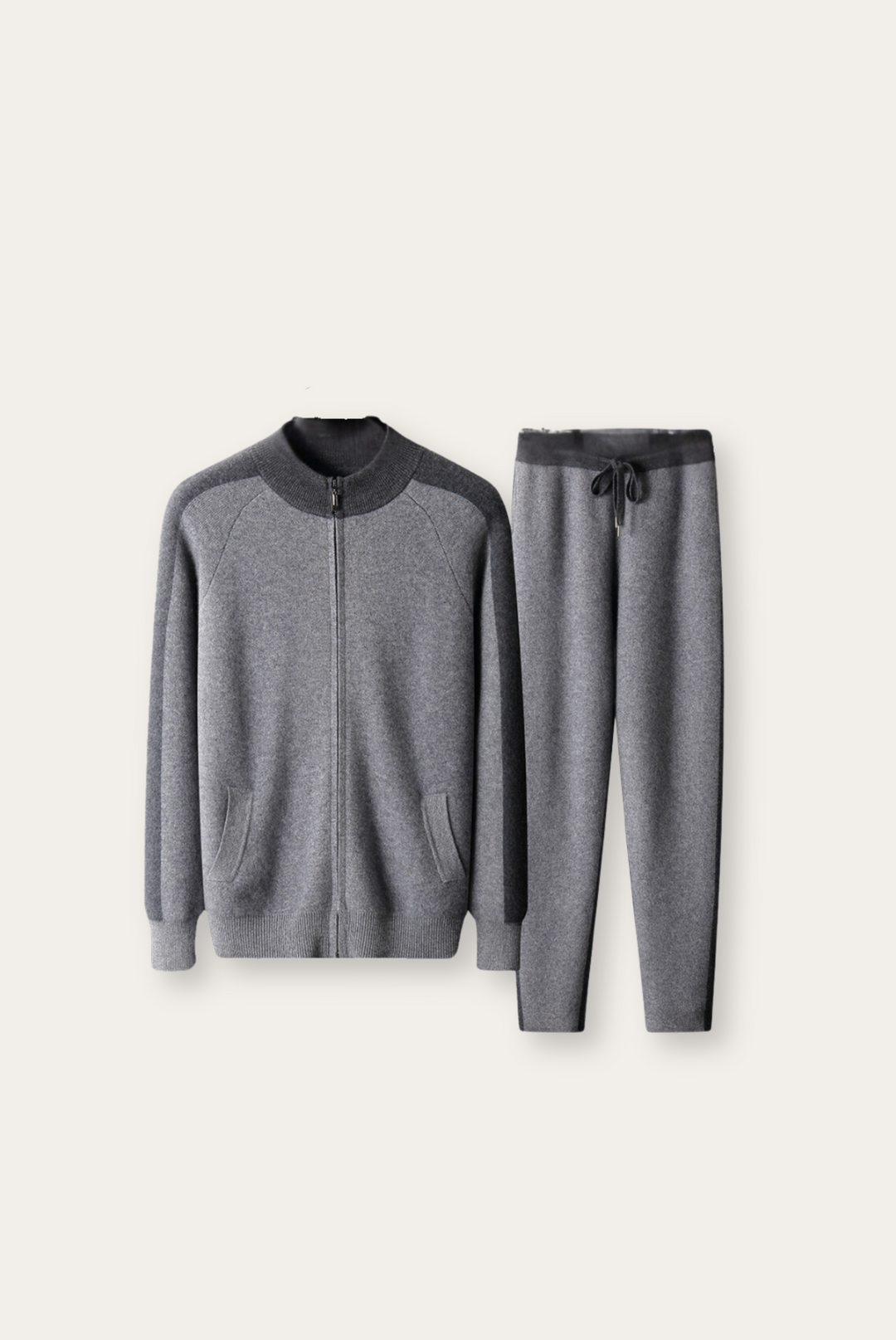 Szara kaszmirowa wełniana set – Vittore-S-Trend Polska