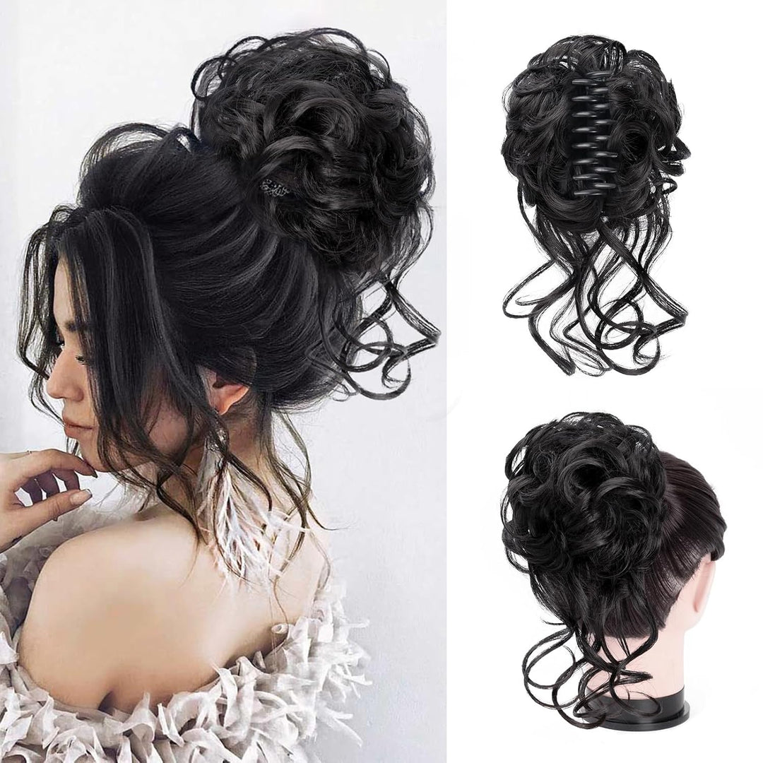Szczypce z przedłużeniem włosów do falowanego koka – CurlClip-Ciemnobrązowy-Trend Polska