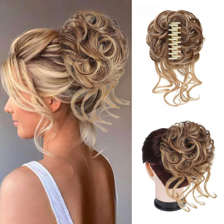 Szczypce z przedłużeniem włosów do falowanego koka – CurlClip-Ciemnobrązowy-Trend Polska