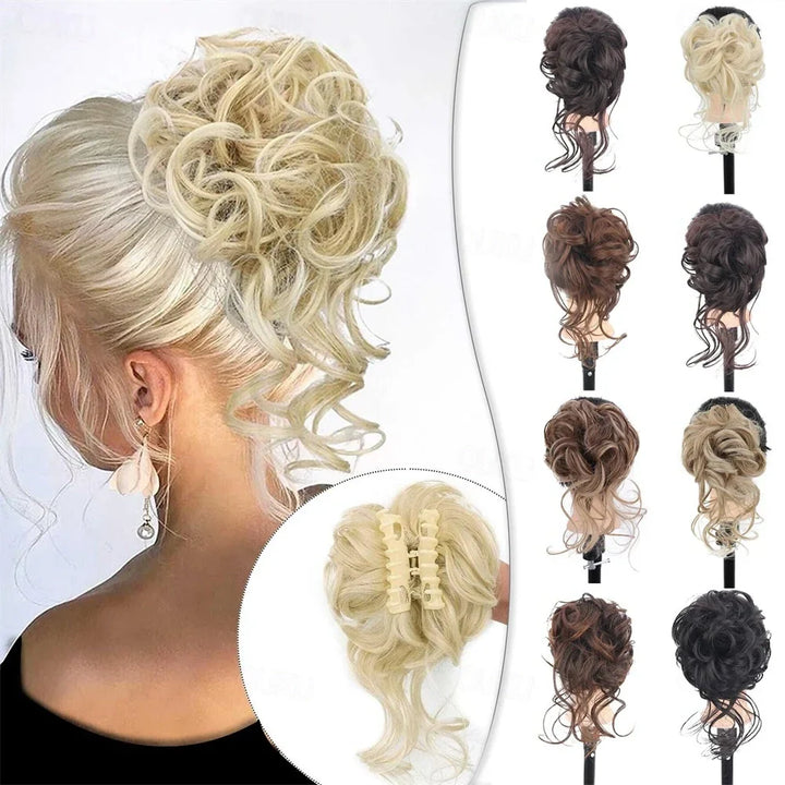 Szczypce z przedłużeniem włosów do falowanego koka – CurlClip-Ciemnobrązowy-Trend Polska