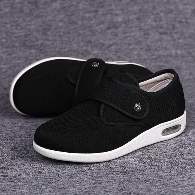 Szerokie ortopedyczne diabetologiczne buty damskie - ComfortPlus-Czarny-36-Trend Polska