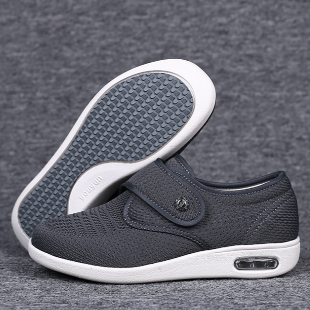 Szerokie ortopedyczne diabetologiczne buty damskie - ComfortPlus-Szary-36-Trend Polska