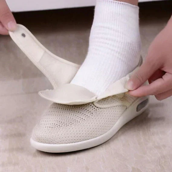 Szerokie ortopedyczne diabetologiczne buty damskie - ComfortPlus-Krem-36-Trend Polska