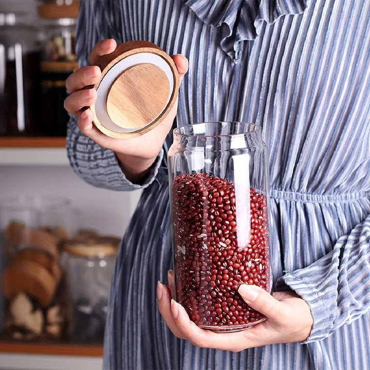Szklany W szczelny pojemnik do przechowywania w kuchni - LunaSeal-1000ML-Trend Polska