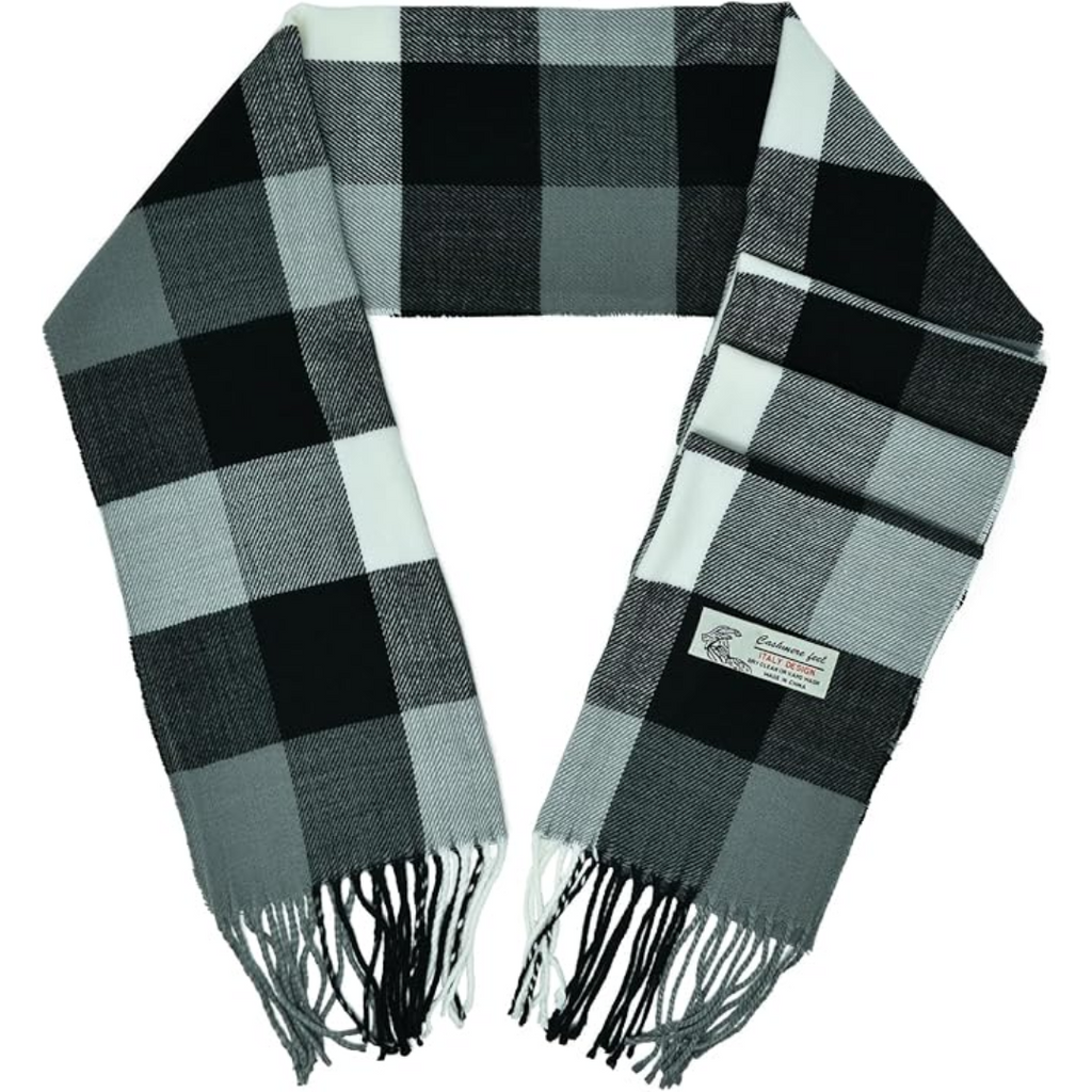 Szkocki szal zimowy w kratę Stewart – Ewan-Biały tartan Stewart-Trend Polska