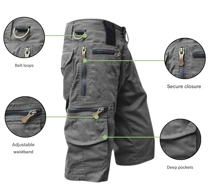 Szorty cargo męskie - TrailTrek-Szary-S-Trend Polska