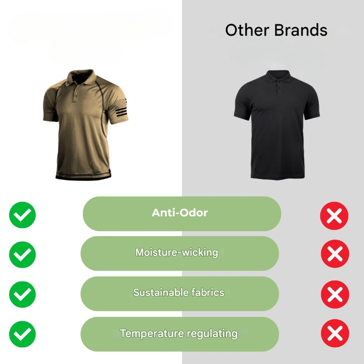 Szybkoschnąca koszulka polo outdoorowa dla mężczyzn – TrailCore Polo-Khaki-S-Trend Polska