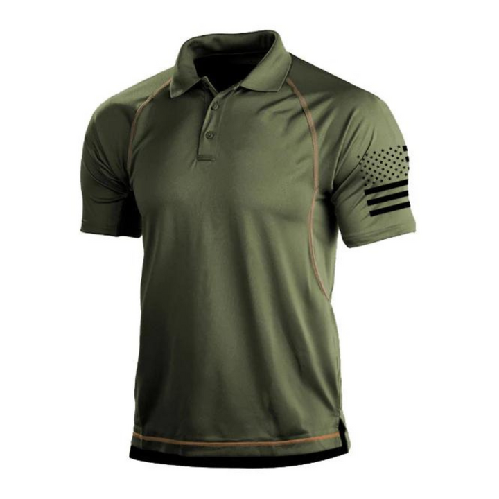 Szybkoschnąca koszulka polo outdoorowa dla mężczyzn – TrailCore Polo-Zielony-S-Trend Polska