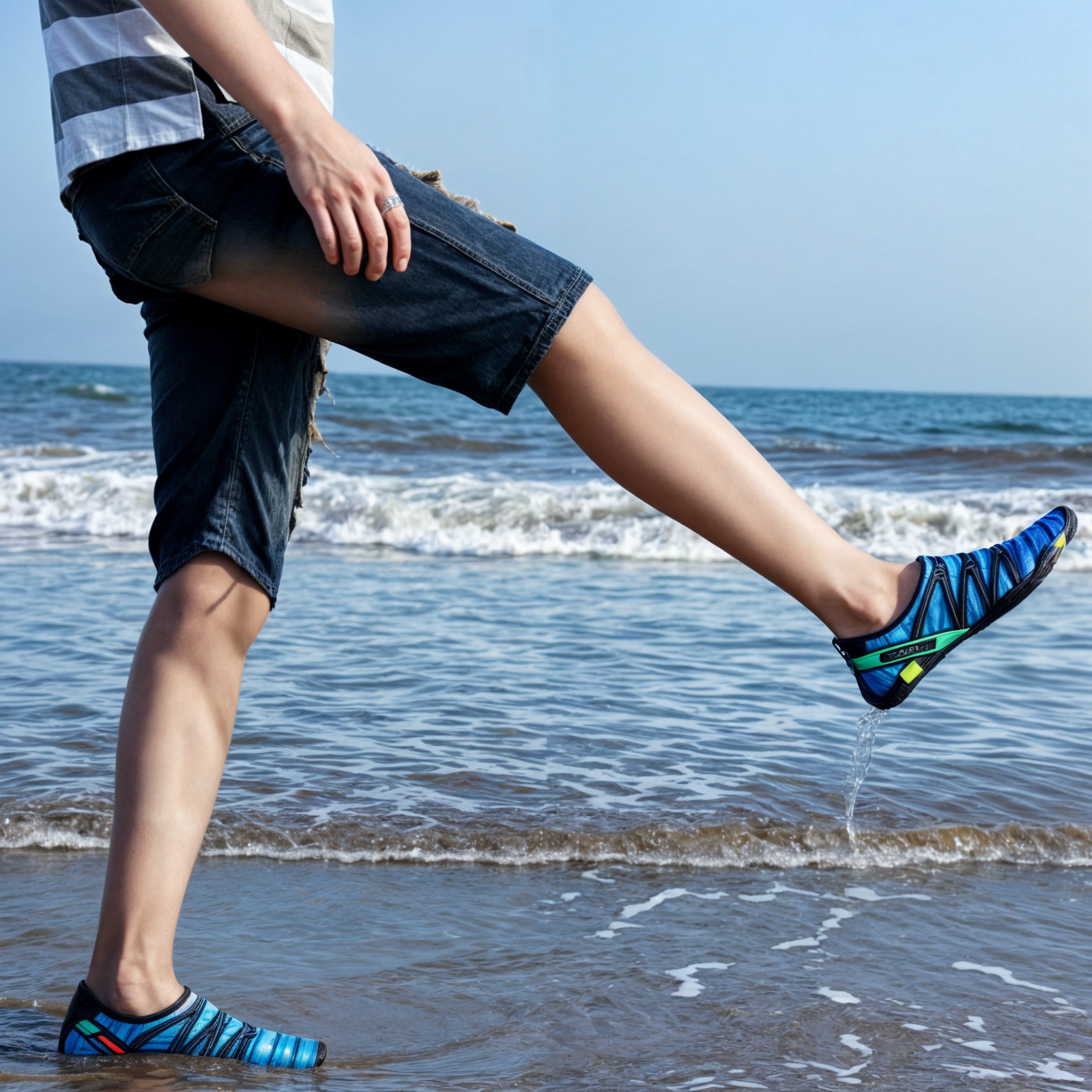 Szybkoschnące buty wodne – AquaFlex-ciemnoniebieski-35-Trend Polska