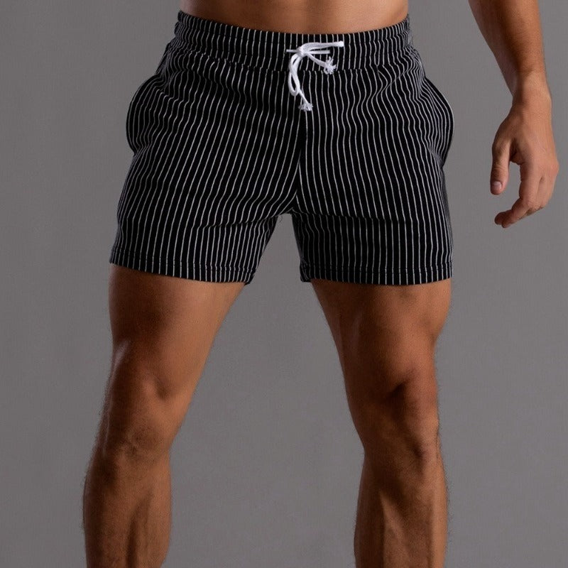 Szybkoschnące i stylowe męskie szorty kąpielowe z poliestru ripstop – Niko-Czarny-XS-Trend Polska