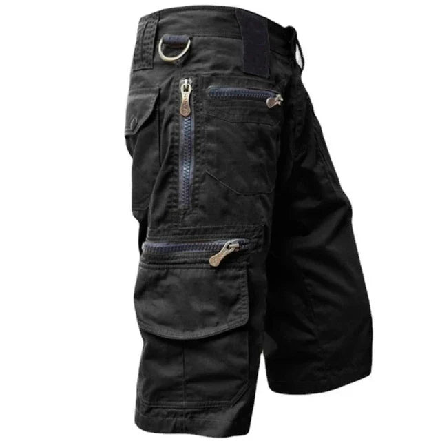 Szybkoschnące spodenki cargo outdoorowe dla mężczyzn – TrailFlex-Czarny-S-Trend Polska