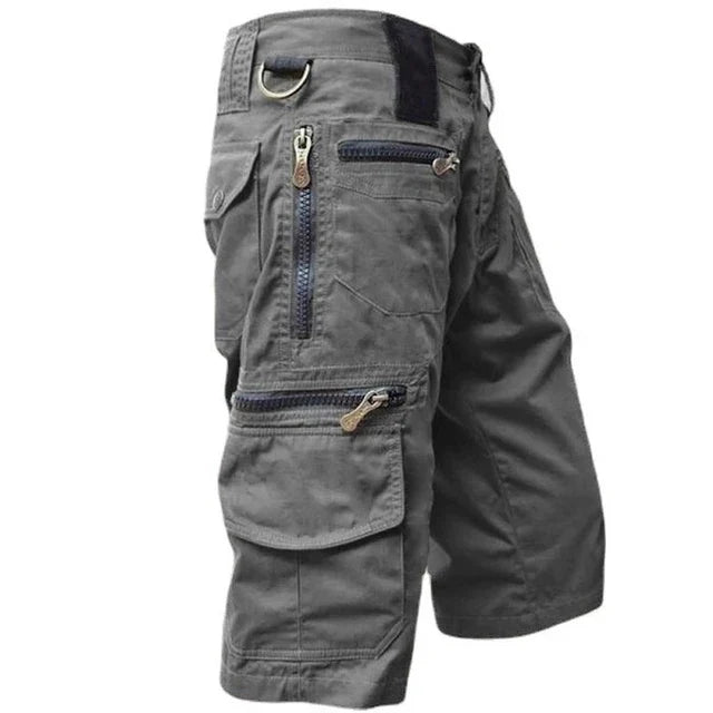 Szybkoschnące spodenki cargo outdoorowe dla mężczyzn – TrailFlex-Szary-S-Trend Polska