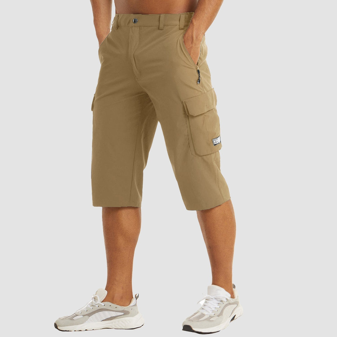 Szybkoschnące szorty cargo męskie – Rowan-Khaki-S-Trend Polska