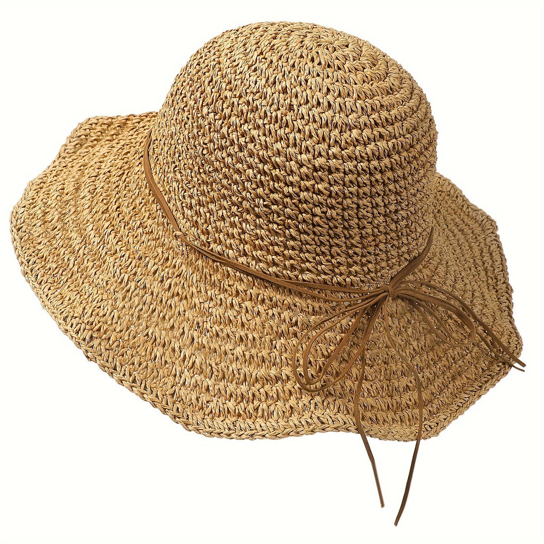 Szydełkowy kapelusz Boho na letnie podróże – Elouan-Khaki-Trend Polska